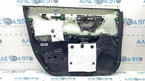 Ornamente panou ușă față dreapta Honda CRV 23-26, cotieră din piele neagră cu cusături portocalii, bandaj negru lucios, cu comenzi și ornament pentru mașina de ridicat geamurile