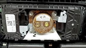 Торпедо передняя панель с AIRBAG Audi Q7 16-19 без проекции, кожа черная, с дефлекторами воздуховода, под химчистку, ржавый пиропатрон