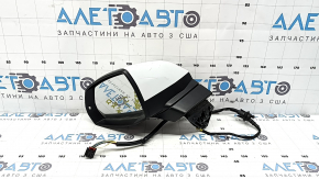 Ansamblu oglindă laterală stânga Audi Q7 16-19 12 pini, încălzită, semnalizator, alb, semnalizator crăpat