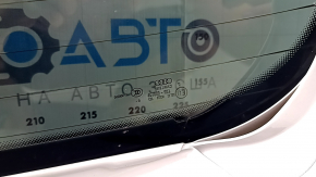 Дверь багажника голая со стеклом Audi Q7 16-19 белый LS9R, с трапецией и дворником, с стоп сигналом