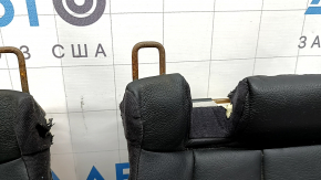 Pernă scaun rândul 3 pentru Audi Q7 16-25, piele neagră, cu cadru, curățabilă chimic, rezistentă la coroziune