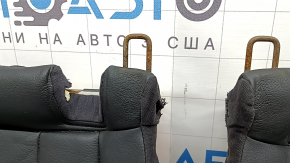 Pernă scaun rândul 3 pentru Audi Q7 16-25, piele neagră, cu cadru, curățabilă chimic, rezistentă la coroziune