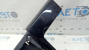Ornamente consolă centrală Audi Q7 16-19, negru lucios, cu suporturi pentru pahare, lustruită, lovituri, zgârieturi