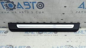 Ornament prag ușă dreapta față pentru Audi Q7 16-26, negru cu crom, uzat