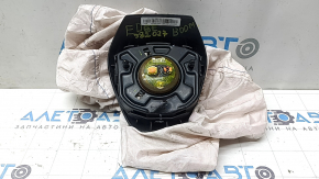 Подушка безопасности airbag в руль водительская Ford Edge 19-24 черная, под active steering, стрельнувшая, надломы разъемов