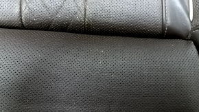 Scaun șofer BMW 5 G30 17-23 cu airbag, electric, încălzit, ventilat, masaj, memorie, piele maro închis, Comfort, suport de pernă rupt, uzat