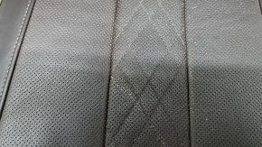 Scaun șofer BMW 5 G30 17-23 cu airbag, electric, încălzit, ventilat, masaj, memorie, piele maro închis, Comfort, suport de pernă rupt, uzat
