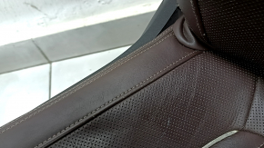 Пассажирское сидение BMW 5 G30 17-23 с airbag, электрическое, подогрев, вентиляция, массаж, память, кожа темно-коричневая, Komfort, царапины, вмятины на задней накладке