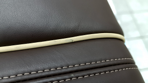 Spătar banchetă dreapta spate BMW 5 G30 17-20 piele maro închis, Comfort, încălzit, lovituri, zgârieturi