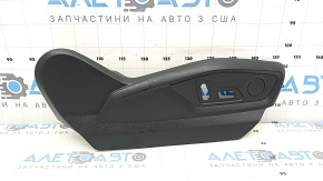 Ornamente scaun pasager dreapta pentru Audi Q7 16-19, negre, fără suport lombar, zgârieturi
