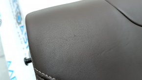 Spătar banchetă stânga spate BMW 5 G30 17-23, piele maro închis, Comfort, încălzit, lovituri, zgârieturi, necesită curățare