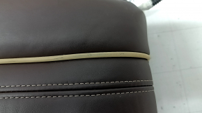 Spătar banchetă stânga spate BMW 5 G30 17-23, piele maro închis, Comfort, încălzit, lovituri, zgârieturi, necesită curățare