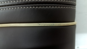 Spătar banchetă stânga spate BMW 5 G30 17-23, piele maro închis, Comfort, încălzit, lovituri, zgârieturi, necesită curățare