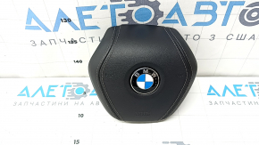 Подушка безопасности airbag в руль водительская BMW 5 G30 17-23 черная, кожа