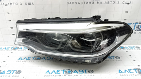 Far stânga față complet BMW 5 G30 17-20 LED adaptiv Icon S552A, cu unități, fără fixare, pentru lustruit, far pânză de păianjen