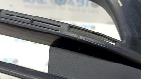 Grilă inferioară a barei de protecție față stânga BMW 5 G30 17-20 negru lucios, cu găuri decorative