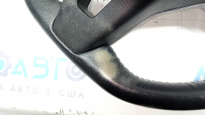 Руль голый Nissan Rogue 19-20 кожа черная, с подогревом, без кнопок, царапины, в краске