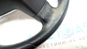 Руль голый Nissan Rogue 19-20 кожа черная, с подогревом, без кнопок, царапины, в краске