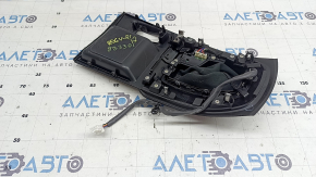 Capac schimbător de viteze negru Nissan Rogue 19-20, sub butonul de parcare, uzat