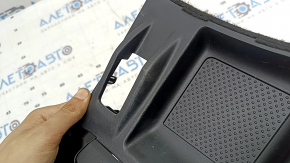 Capac schimbător de viteze negru Nissan Rogue 19-20, sub butonul de parcare, uzat