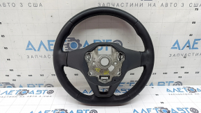Руль голый VW Jetta 22-26 кожа черный, без кнопок и накладки, потерт, царапины