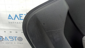 Ornamente ușă, placă spate dreapta, Honda Accord 18-18, negre, cu inserție din piele gri, cotieră din piele gri, mulaj sub lemn gri, zgârieturi