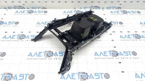 Накладка центральной консоли подстаканники Honda Accord 18-22 серая, затерта