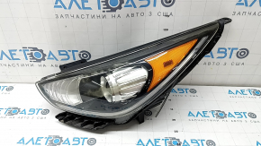 Far stânga față Kia Niro 17-19 HEV, PHEV cu suport, halogen, LED DRL, polișabil, tip pânză de păianjen, sigiliu decojit