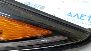 Far stânga față Kia Niro 17-19 HEV, PHEV cu suport, halogen, LED DRL, polișabil, tip pânză de păianjen, sigiliu decojit