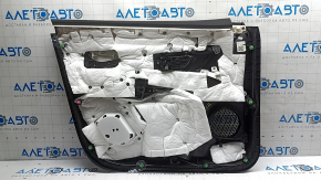Ornamente ușă, placă dreapta față, Nissan Ariya 23-26, piele neagră cu iluminare din spate, inserție din piele neagră, cotiera din piele neagră, mâner cromat, zgârieturi