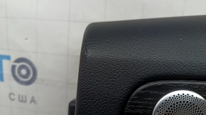 Обшивка двери карточка задняя правая Mercedes GLC 16-22 кожа черная, вставка под черное структурное дерево , подлокотник кожа черная, Burmester, с подсветкой, с ручкой, царапины