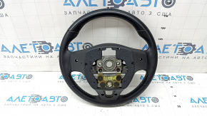 Руль голый Kia Niro 17-19 HEV, PHEV кожа, черный, серая накладка, без кнопок, царапины, потерт