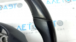 Руль голый Kia Niro 17-19 HEV, PHEV кожа, черный, серая накладка, без кнопок, царапины, потерт
