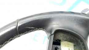 Руль голый Kia Niro 17-19 HEV, PHEV кожа, черный, серая накладка, без кнопок, царапины, потерт