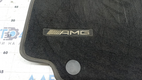 Covoraș textil stânga față pentru Mercedes GLC 16-20, negru, pachet AMG, curățabil chimic
