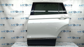 Дверь в сборе задняя левая VW Tiguan 18-24 тонировка, белый LC9A, с хром молдингами, тычки