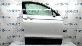 Дверь в сборе передняя правая VW Tiguan 18-24 keyless, белый LC9A, тычки, царапины на накладке и молдинге