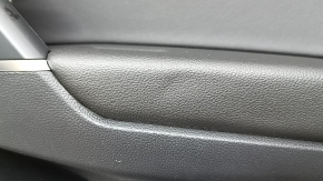 Ornament ușă, placă dreapta față, VW Tiguan 18-20, negru, cu tweeter, cotieră și inserție, piele, cu mâner, zgârieturi, o îndoitură, strat de protecție al mânerului decojit
