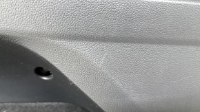 Ornament ușă, placă dreapta față, VW Tiguan 18-20, negru, cu tweeter, cotieră și inserție, piele, cu mâner, zgârieturi, o îndoitură, strat de protecție al mânerului decojit