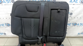 Spătarul scaunelor din spate, al doilea rând, dreapta, Hyundai Tucson 22-24, material textil negru, cu centură, cusături negre, fără tetieră, fără airbag, se poate curăța chimic
