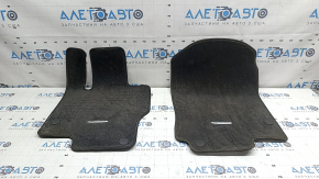 Set covorașe, din material textil, Mercedes W167 GLE 350 450 20-25, gri închis, 3 rânduri, uzate, curățabile chimic