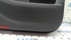 Panou ornamental ușă față stânga complet Mercedes W167 GLE 350 450 20-25 gri închis, inserție și cotiera piele maro, mulaj sub lemn închis, cu mâner, Burmester, zgârieturi