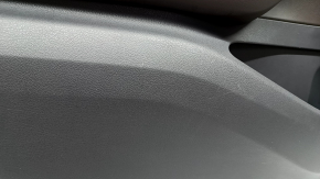 Panou ornamental ușă față stânga complet Mercedes W167 GLE 350 450 20-25 gri închis, inserție și cotiera piele maro, mulaj sub lemn închis, cu mâner, Burmester, zgârieturi