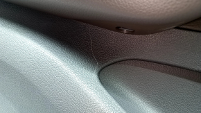 Ornament ușă, placă spate stânga, complet Mercedes W167 GLE 350 450 20-23, gri închis, inserție și cotieră, piele maro, mulaj sub lemn închis pentru controlul scaunului, cu mâner, Burmester, fără perdea, zgârieturi