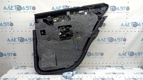 Ornament ușă, placă spate stânga, complet Mercedes W167 GLE 350 450 20-23, gri închis, inserție și cotieră, piele maro, mulaj sub lemn închis pentru controlul scaunului, cu mâner, Burmester, fără perdea, zgârieturi