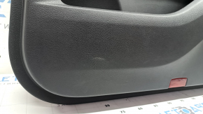 Ornament ușă, placă dreapta față, completă, Mercedes W167 GLE 350 450 20-25, gri închis, inserție și cotieră, piele maro, mulaj din lemn închis, cu mâner, Burmester, zgârieturi