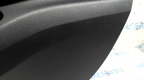 Ornament ușă, placă dreapta față, completă, Mercedes W167 GLE 350 450 20-25, gri închis, inserție și cotieră, piele maro, mulaj din lemn închis, cu mâner, Burmester, zgârieturi