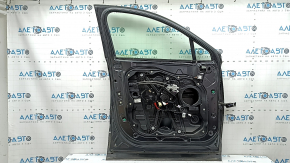 Дверь в сборе передняя левая Hyundai Santa FE 19-23 keyless, триплекс, графит T2G, ручка с хром, сколы