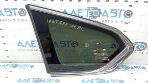 Форточка глухое стекло задняя левая Hyundai Santa FE 19-23 тонировка, хром