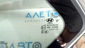 Форточка глухое стекло задняя левая Hyundai Santa FE 19-23 тонировка, хром